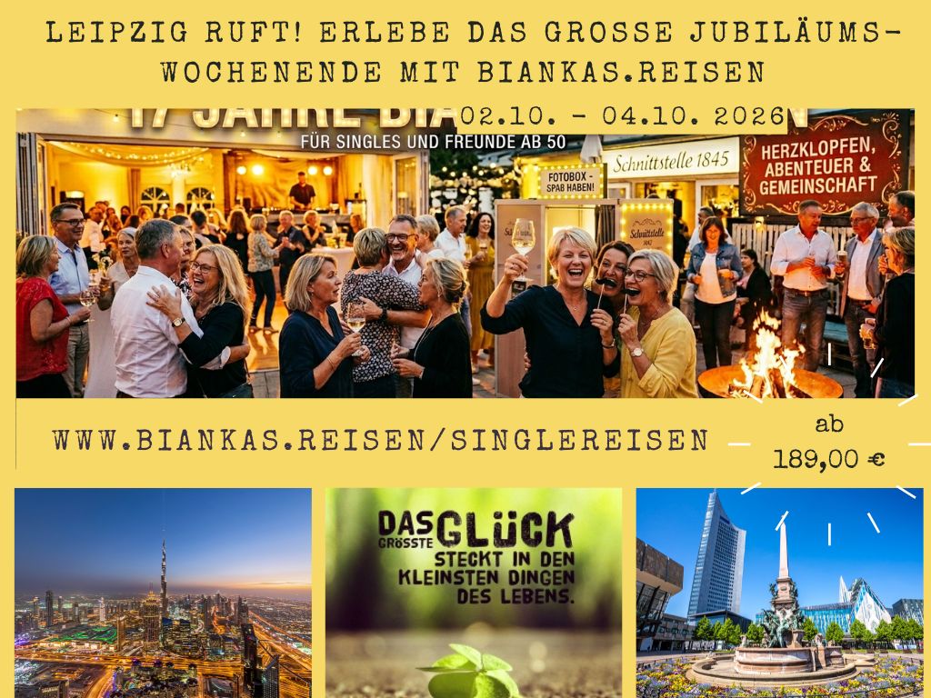 Leipzig ruft! Erlebe das große Jubiläums-Wochenende mit Biankas.Reisen